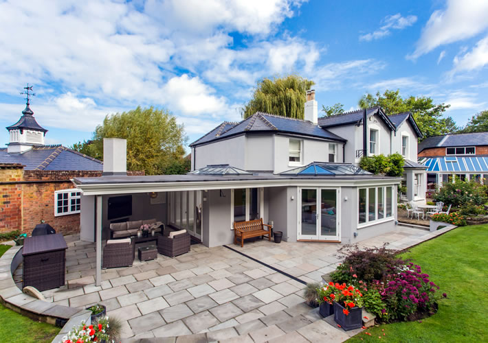 Handcrafted conservatory blending classical and modern design